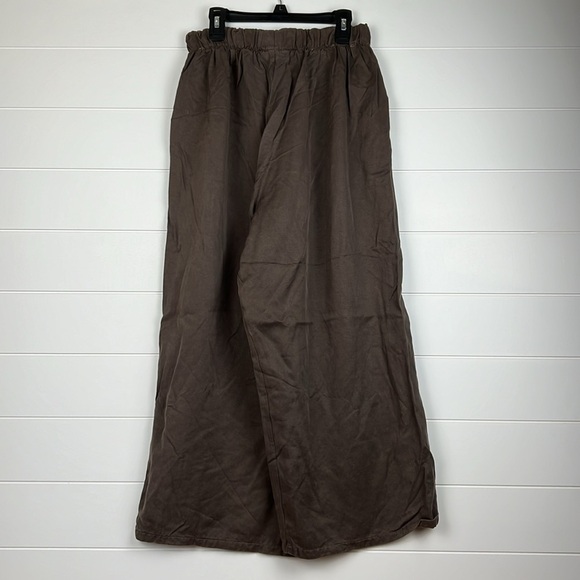 Bryn walker wide leg pants size small brown tencel made in USA - Picture 2 of 7
